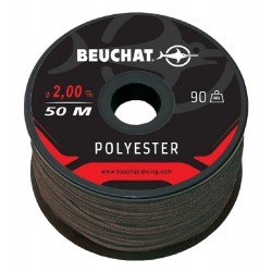 BOBINA DE HILO 50 M POLIESTER Negro DIA 2mm