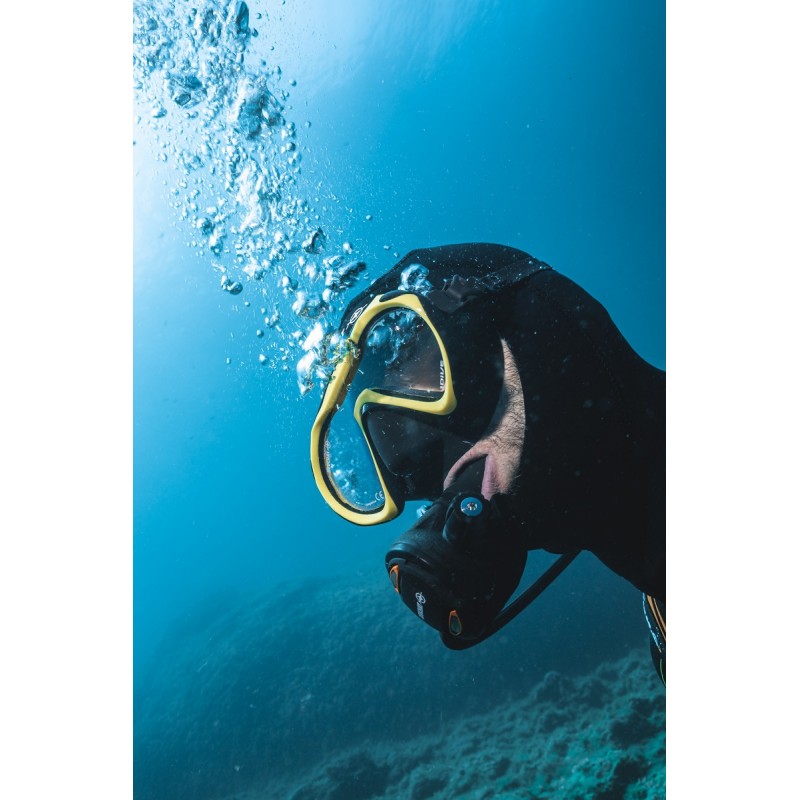 Masque De Snorkeling Adulte Surface Smile Bleu Profond S/M BEUCHAT