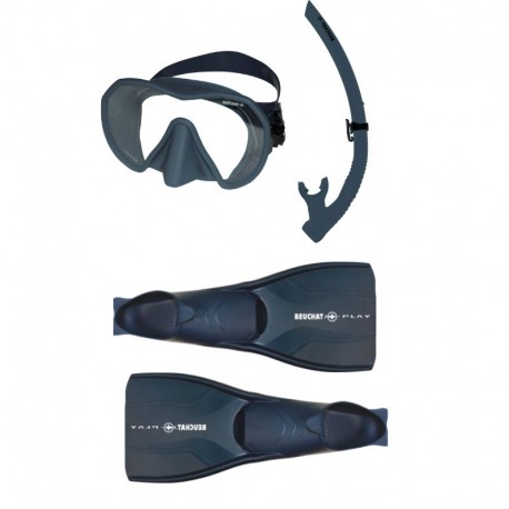 Snorkeling Spearfishing Dive Mask Snorkel Fins Gear Package Set