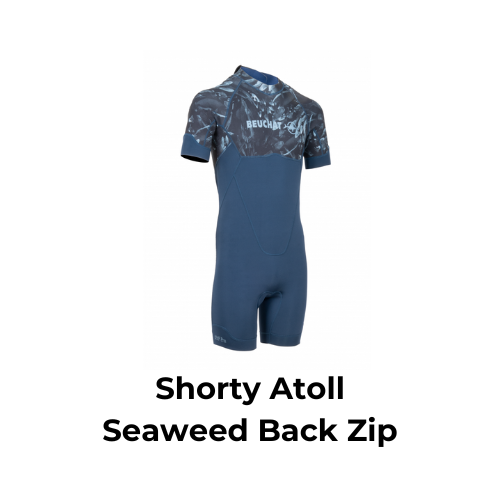 Shorty de snorkeling zip dorsal en néoprène 2mm