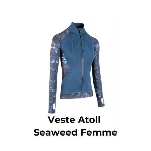 Veste zippé Atoll de snorkeling en lycra et néoprène